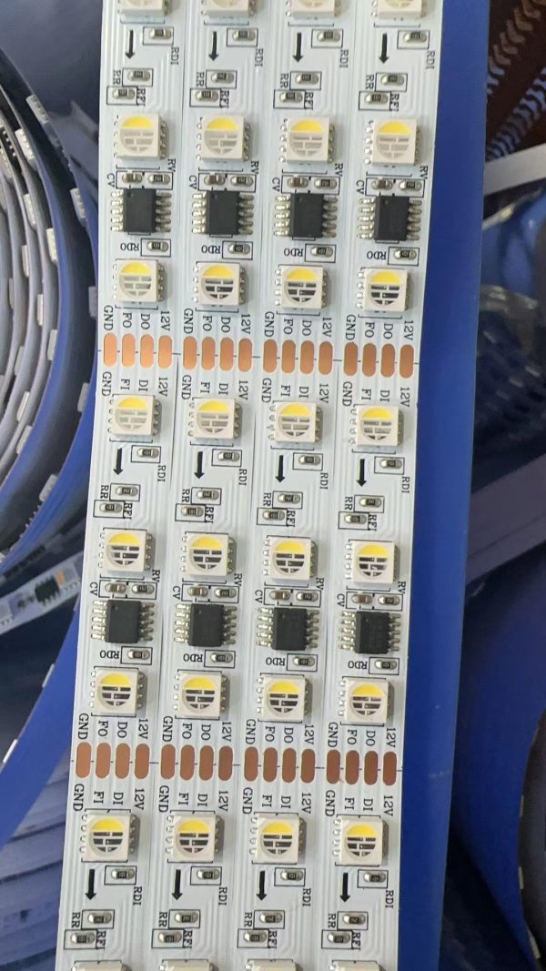 12V SPI Digital Addressable Pixel RGBW LED Strip Dual Data Break Point ...